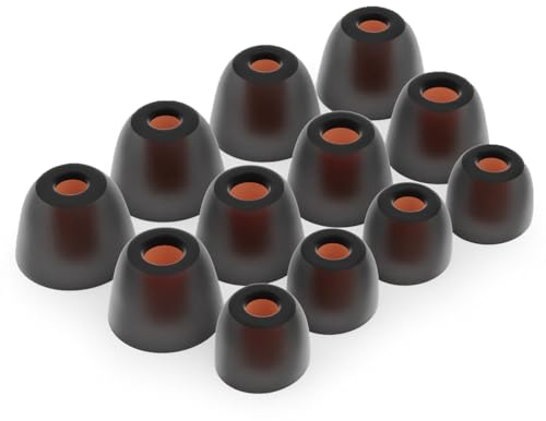 Okuli 12 x Silikon Ohrstöpsel Ohrhörer Gummi Tipps Für JBL Tune 230NC TWS, Live Pro+ Kopfhörer Ohrhörer in Schwarz