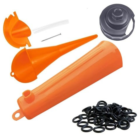 Oil Change Kit for Harley Tool, Oil Filter Wrench, Oil Funnels set, Motorcycle Primary Case Oil Funnel, 50PCS 11105 Drain Plug O-Ring