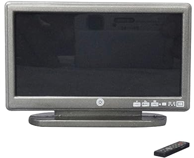 BESTonZON Miniatur Fernseher Für Puppenhaus Flachbildschirm Tv Mit Fernbedienung Spielzeug Möbel Für Kreatives Rollenspiel Für Mini-Haus Dekoration