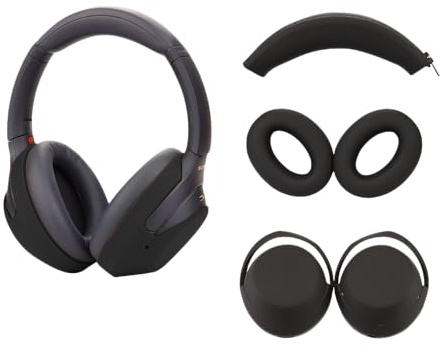 INF Ersatz Ohrpolster für Sony WH-1000XM3/4, Kopfbügel und Ohrpolsterschalen Ersatz Ohrpolster aus Silikon, Perfekte Passform