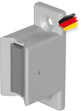 BAUHELD® Kurbelhalter für Kurbelstange [Made in Germany] - Wand-Halterung für Rolladen-Kurbel mit 12 bis 17mm Durchmesser [1 Stück] - Halter mit magnetischem Griff - Höhe 35mm - RAL7035