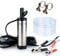 kingkindsun 12v Compact Portable Submersible Silver Stainless Steel Water Pump with Filter Mesh and 3 Meter Hose for Vehicle, Camper, Truck, Caravan, Marine Boat