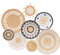 Tel Charme * 8 Stück Boho Wanddeko Gewebtes Wandkorb Set, Boho-Wandkorb-Set, Gewebte Wandkorbdekoration, Handgefertigt, Runde Wandkunst für Bauernhaus, Schlafzimmer, Wohnzimmer, Küche