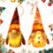 HPiano 2 Stück Weihnachtswichtel Figuren LED,Weihnachten Deko Wichtel mit Licht,Herbst Dekoration Wichtel Figuren Mit Licht,Weihnachtsdeko Innen für Haus,Garten Tisch Herbstdeko Dekoration