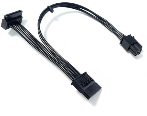 HSSDTECH Pwr (2 * 2) to 2 SATA 15pin Stromversorgungskabel für HP M01 M02 | N01 S01 TE01 TG01 TP01 L68308-001 Power Supply Cable (200+80mm)