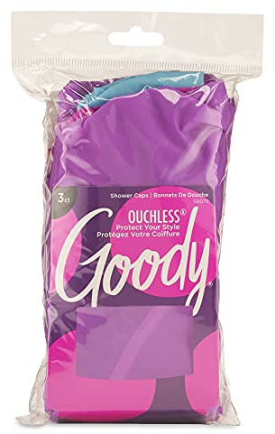 Goody Styling Essentials Shower Cap, Multi Pack, 3 Count (Pack of 2) by Goody Products- A Newell Rubbermaid Company