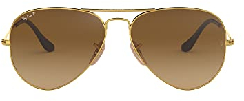 Ray Ban Sonnenbrille Aviator, 58 mm, Gestell: Gold, Gläser: Braun
