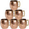 DakshCraft ® Rame Moscow Mule Tazza martellato Stile Olandese Laccato Fine Set di 6 Tazze
