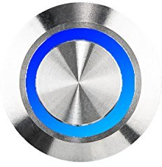 Huber LED Sonnette 12660, acier inoxydable vandalismussicher, contre les projections d'eau, bleu 0.10W, 42.00V