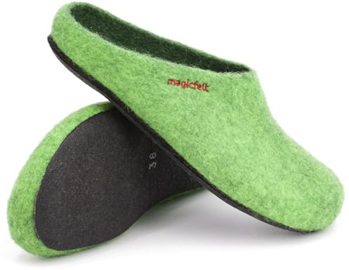 Magicfelt Filz-Hausschuh 709 aus 100% Merino-Wolle | Pantoffel für Damen & Herren mit anatomisch geformter Filz-Latex-Sohle - Made in Tirol