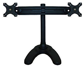Newstar FPMA-D700DD Tilt/Turn/Rotate Dual Desk Stand for two 19-30 Monitor Screens, Height Adjustable - Black