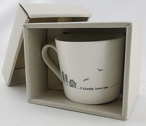 East of India Bloody Love Tea Wobbly Porcelain Boxed Mug