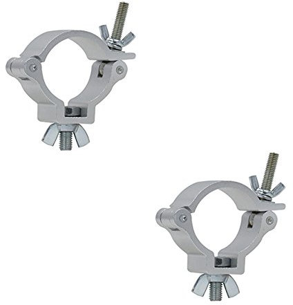2x Equinox TC50S Aluminium 50kg Silver Half Coupler Truss Clamp