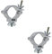 2x Equinox TC50S Aluminium 50kg Silver Half Coupler Truss Clamp