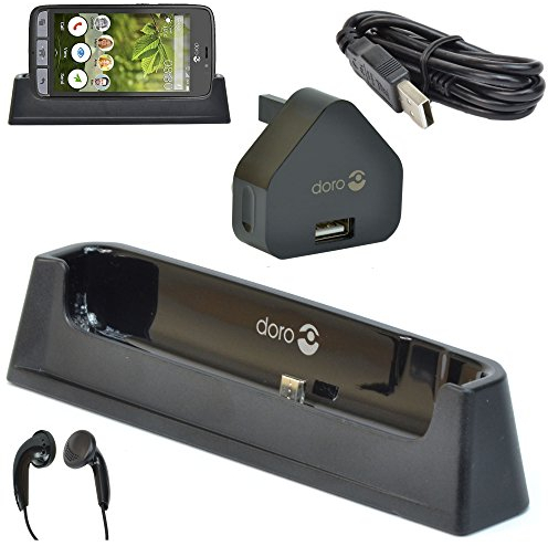 Doro 820 Mini - Mobile Phone Cradle Charging Drop In Compact Desktop Docking Station