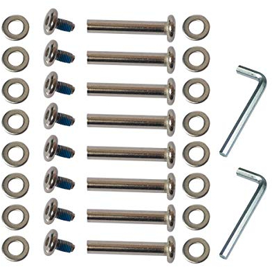 OD 15/64 (6 mm) eje hexagonal Socket tornillo en línea rueda de skate Roller Blades repuesto rueda de skate Ejes Kit de reparación