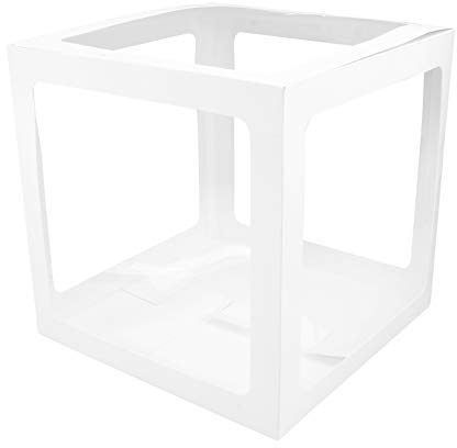 ABOOFAN Transparente Geschenkbox Ballon Box Weihnachten Ballon Box Buchstaben Weiße Ballonboxen Geschenkbox Geburtstag für Hochzeit Geburtstag Weihnachten Party Dekorationen