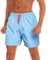 ZOXOZ Maillot de Bain Homme Court Boardshort Plage Étanche Séchage Rapide Avec Filet et Poches - Bleu Ciel XL