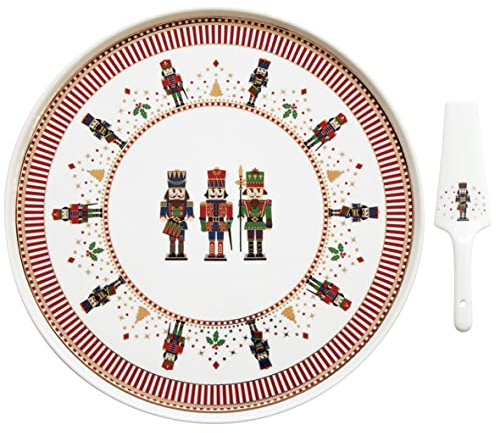 EASY LIFE Piatto Torta con Paletta NUTCRACKERS
