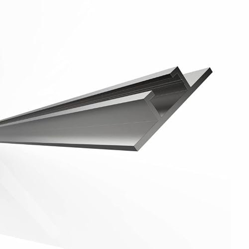 HOMEWELL - Rail de renfort 40mm x 10mm aluminium pour fixation d'enseignes, finition brut, lg 1000mm