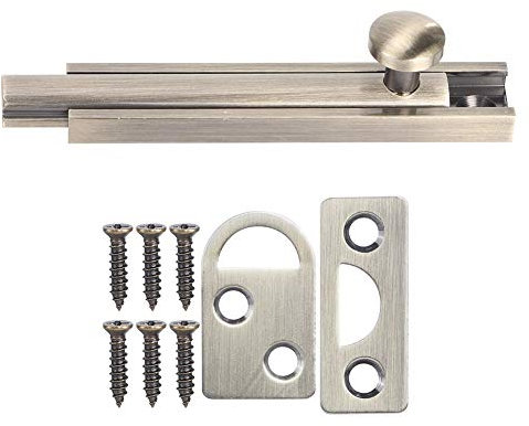 Pin-pin Door Lock, Old-fashioned Door Bolt Antique Window Lock Copper Pin 3-inch Green Bronze