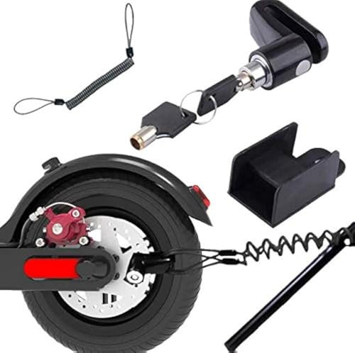SCOOTISFACTION Disc Lock with Cable anti Theft metallic Black For Xiaomi Electric Scooter M365/ 1S/ ESSENTIAL/PRO/ PRO2