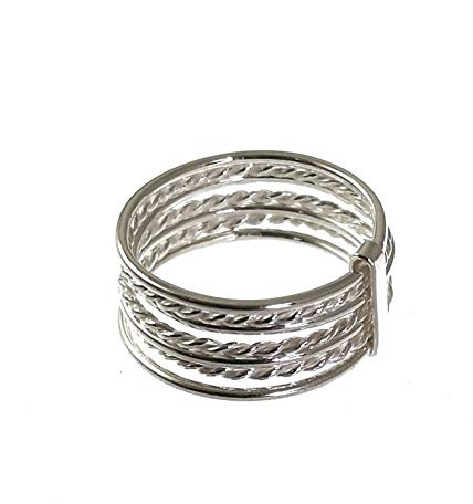 Minoplata Wochenring aus Sterlingsilber, Größe 21, ein ideales Geschenk für eine besondere Frau