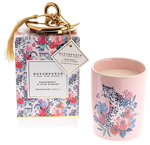 Hotchpotch Frida Big Cat Kerze, 270 g, Passionsfrucht und Lotusblüte