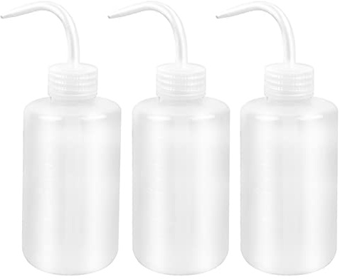 3 Paquet Bouteille D'arrosage à Presser Flacons de Lavage en Plastique Bouteilles Compressibles Bouteille Pissette Flacons à Squeeze pour Laboratoires Plante Fleurs d'arrosage Tatouage Lavage, 250 ml