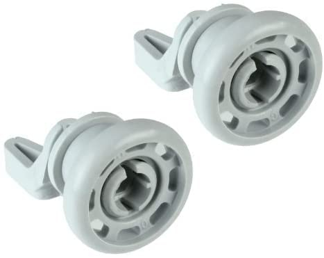 Aspares Lot de 2 roulettes pour panier supérieur de lave-vaisselle Beko Gris