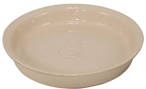 Nobby Katzen Keramik Schale Miska, creme/creme, Ø 16 x 2,5 cm, 0,25 l, 1 Stück