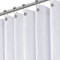 Awellife Rideau de douche en lin blanc avec 12 crochets durables de 183 cm en tissu texturé très résistant et imperméable pour salle de bain