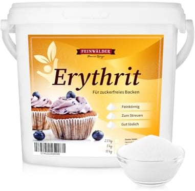 Feinwälder® Erythritol 5kg - Erythrit natürliche Zuckeralternative, Süßungsmittel ohne Kalorien, vegan, zahnfreundliche Zuckeralternative