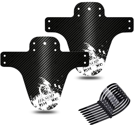 hksod Garde-boue de vélo VTT Avec Film de Protection de peinture autocollant Pour vélo VTT Garde-boue et Cadre de Protection 3D Pour VTT 24-29 – Blanc