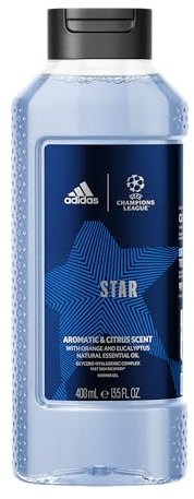 adidas UEFA Star Edition, Duschgel für Herren, vegane Formel, 400 ml