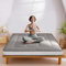 MAXYOYO Futon-Matratze, 15 cm gepolsterte japanische Bodenmatratze, extra dicke Isomatte, atmungsaktive Bodenliege, Gästebett, Autobett (Anthrazit, King-Size)