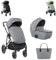 Kikkaboo Kinderwagen Thea 2 in 1 EVA-Räder verstellbarer Schiebegriff Babywanne grau