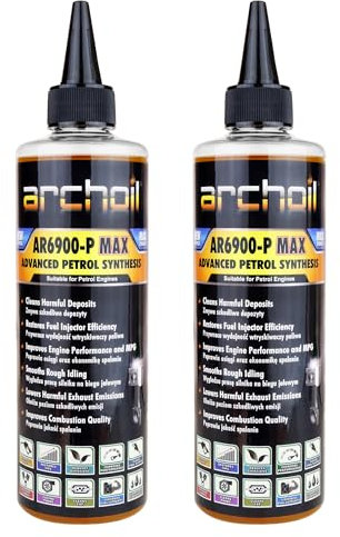 Archoil AR6900-P Max Advanced PETROL Fuel Additive Concentrate, Treats 500L of Fuel, Petrol Injector Cleaner, GPF Turbo EGR Valve Cleaner, Super Unleaded Convertor (2 x 250ml)