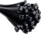 HORZEFIX Kabelbinder 100 Stück schwarz lang uv beständig Universalbinder 2,5/3,6/4,8/7,6 breit (3,60x 300 mm)