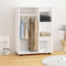 Chaduof Garde-Robe Blanc 80x40x110 cm Aggloméré,Armoire Chambre,Armoire De Rangement,Dressing Chambre