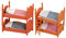 Toyvian 2 Sätze Mini Etagen Bett Mini-etagenbettmodell Puppenhausdekoration Miniatur-Puppen-etagenbett Mini- -etagenbett Puppenhaus-hochbett Miniaturbett Stoff Möbel Kind Zubehör