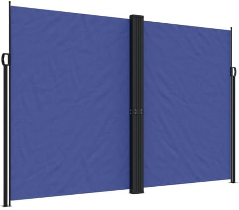 vidaXL Seitenmarkise Ausziehbar Blau 220x1000 cm