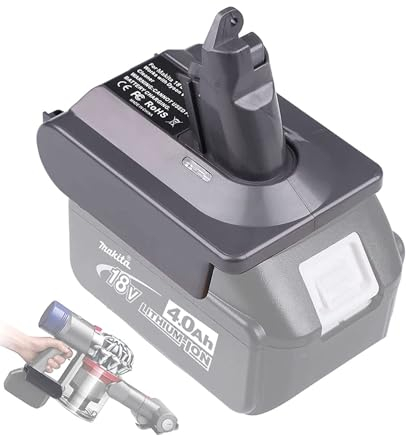 V6 Adaptateur de batterie pour Makita 18 V Batterie au lithium convertie pour Dyson V6 SV04 SV03 DC59 DC58 DC62 SV09 SV05 Absolute Motorhead Aspirateur sans fil Batterie pour animaux (adaptateur