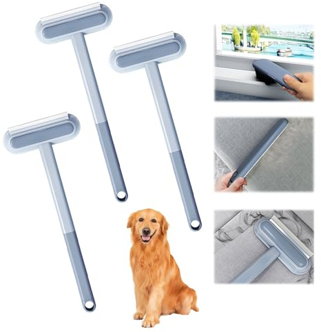 Guegine Multifunctional Pet Hair Remover,4 In 1 Pet Hair Removal Tool Pet Hair Remover Pet Hair Cleaner Brush Hair Removal Brush Hair Removal Broom for Carpet Car Glass, Clothes, Bedding