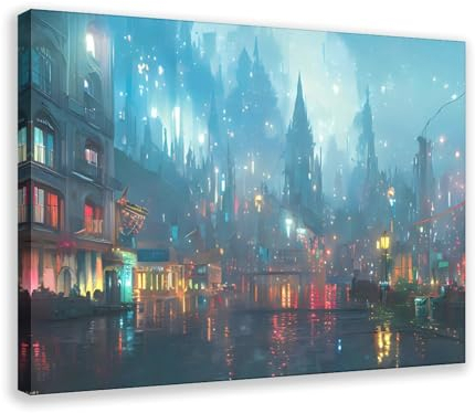 Traum-Fantasy-Poster, Leinwand, Poster, Schlafzimmer, Dekoration, Landschaft, Büro, Raumdekoration, Geschenk, 30 x 45 cm