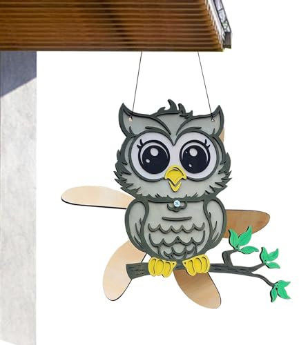 Éoliennes à Vent, girouettes de Jardin en Plein air - Moulin à Vent en Bois pour Cour d'animaux - Ornements de pelouse, Moulin à Vent de Jardin Amusant pour l'extérieur, décorations de Jardin