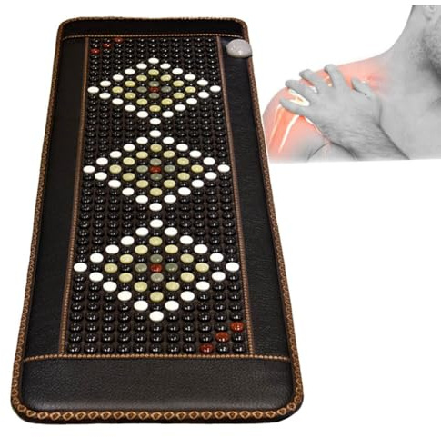 Far Infrared Natural Jade Agate And Tourmaline Heating Pad, heating pad for neck and shoulders and back, 4-8-12H Timer, Adjustable Temperature And Auto-Shut,50x150cm