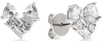 JETTE Damen-Ohrstecker 925er Silber, recycelt Zirkonia One Size 89193517