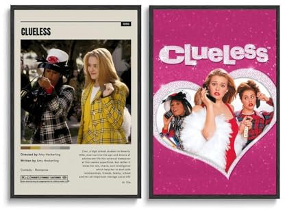 LJXOSKMK Clueless Poster, ungerahmt, 30 x 45 cm, Vintage-Filmposter, Leinwandposter für Schlafzimmer, ästhetische Wandkunst, Poster und Drucke, Stil 20