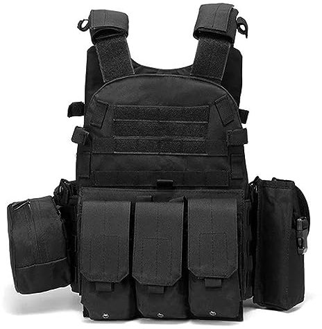 Quick Release Tactical Vest Airsoft Combat Molle Plate Carrier Vest